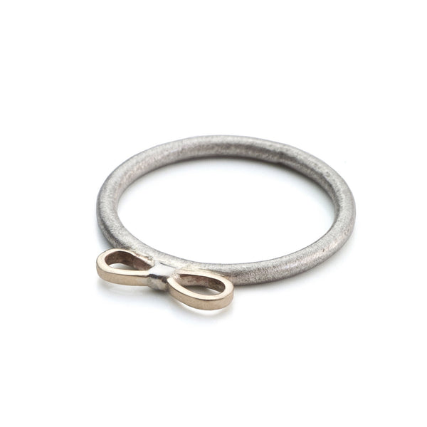 DD Workshop | Silver and 14-karat gold ring Ribbon - Kristina Goes West