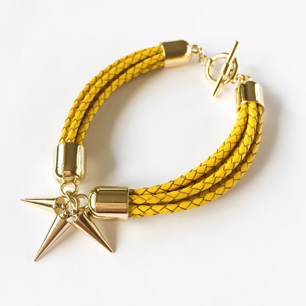 Yellow natural leather bracelet | KRISTINAGOESWEST.COM - 1