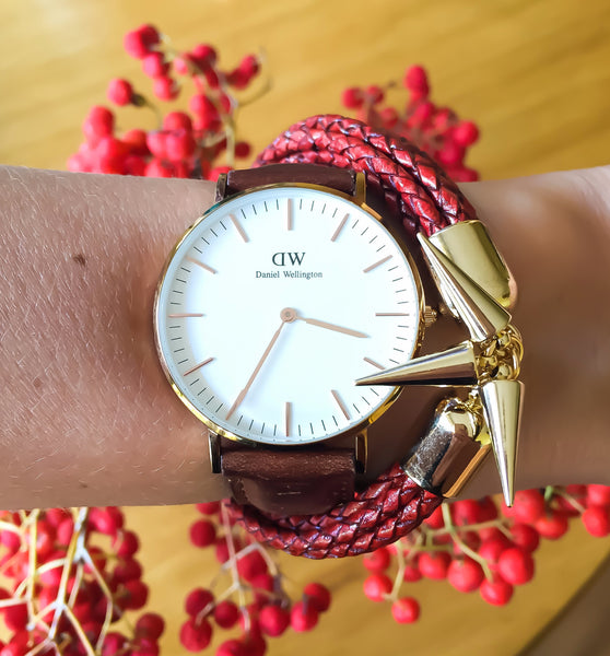 Antique red leather bracelet | KRISTINAGOESWEST.COM - 4