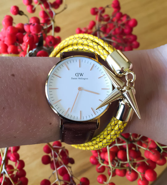 Yellow natural leather bracelet | KRISTINAGOESWEST.COM - 4