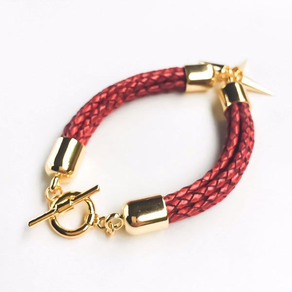 Antique red leather bracelet | KRISTINAGOESWEST.COM  - 3