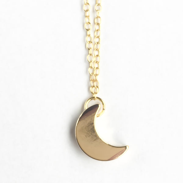 14k gold plated silver necklace Moon | KRISTINAGOESWEST.COM  - 3