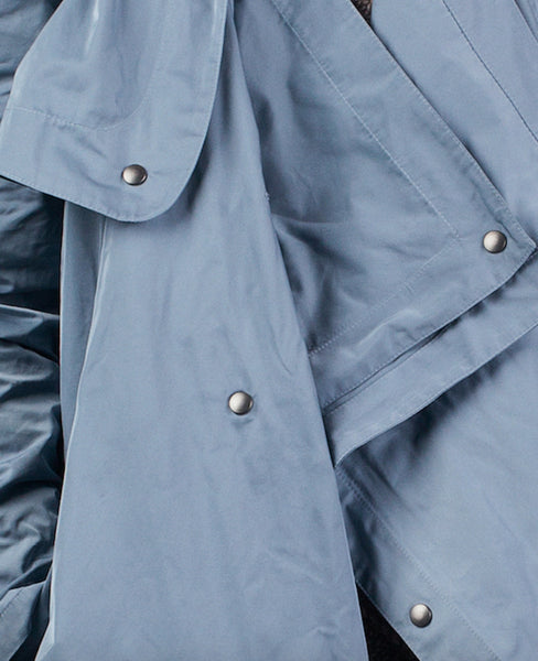 KristarDesign - Steel blue transeasonal trench coat Anna French - Kristina Goes West - 3