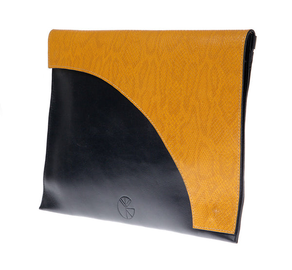 Black and yellow leather envelope clutch | KRISTINAGOESWEST.COM - 2