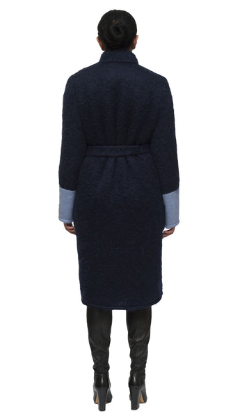 Indigo and light blue mohair cardigan and coat | KRISTINAGOESWEST.COM - 4