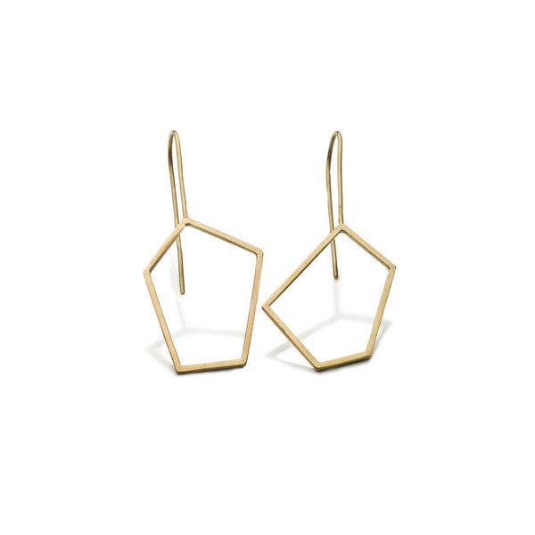 DD Workshop | 14-karat gold plated silver hook earrings Shapes 3 - Kristina Goes West - 1