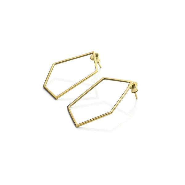 DD Workshop | 14-karat gold plated silver earrings Shapes 2 - Kristina Goes West - 2