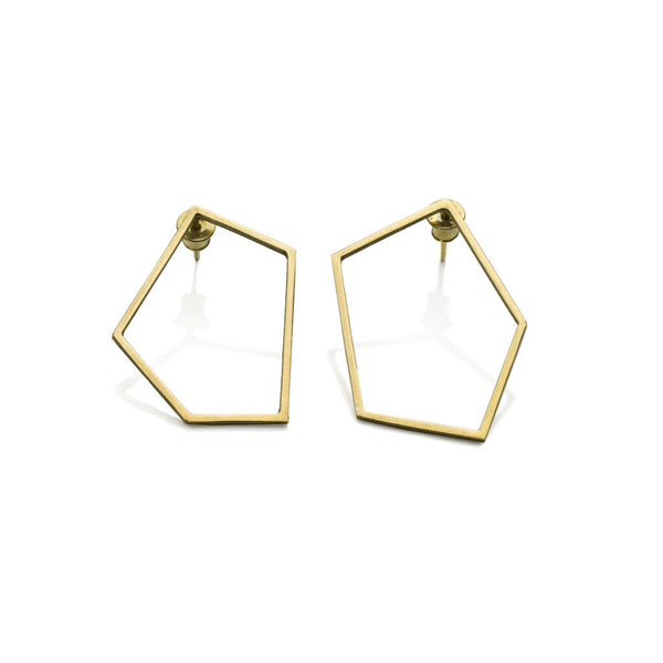 DD Workshop | 14-karat gold plated silver earrings Shapes 2 - Kristina Goes West - 1