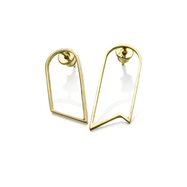 DD Workshop | 14-karat gold plated silver earrings Missing Part - Kristina Goes West