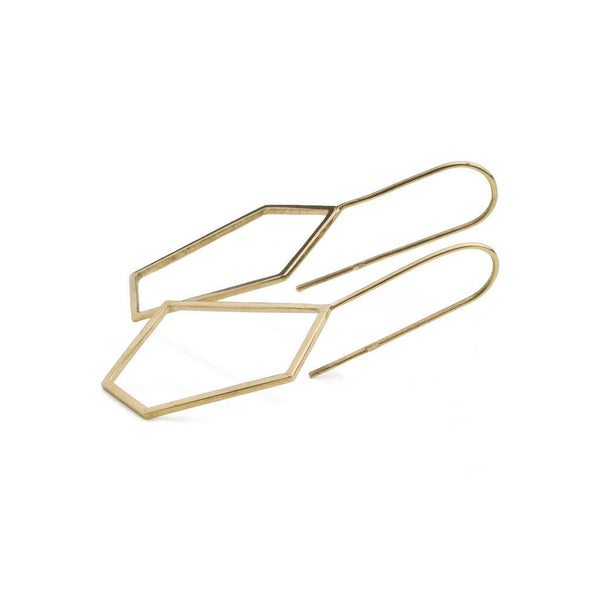 DD Workshop | 14-karat gold plated silver hook earrings Shapes 3 - Kristina Goes West - 2