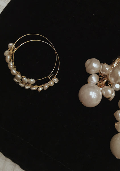Gold plated and freshwater pearl hoops by KGW Studio KRISTINAGOESWEST.COM – 3