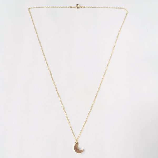 14k gold plated silver necklace Moon | KRISTINAGOESWEST.COM  - 2