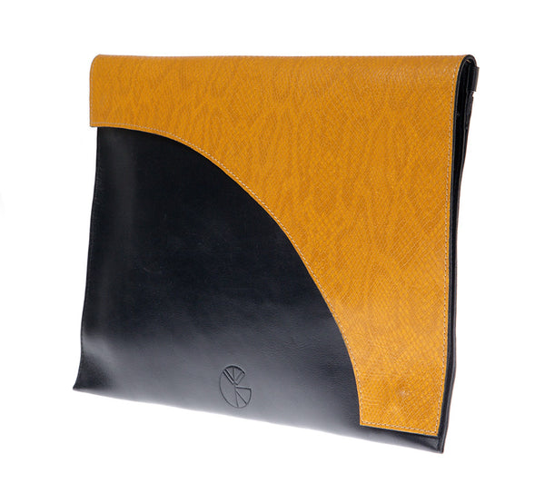 Black and yellow leather envelope clutch | KRISTINAGOESWEST.COM  - 2